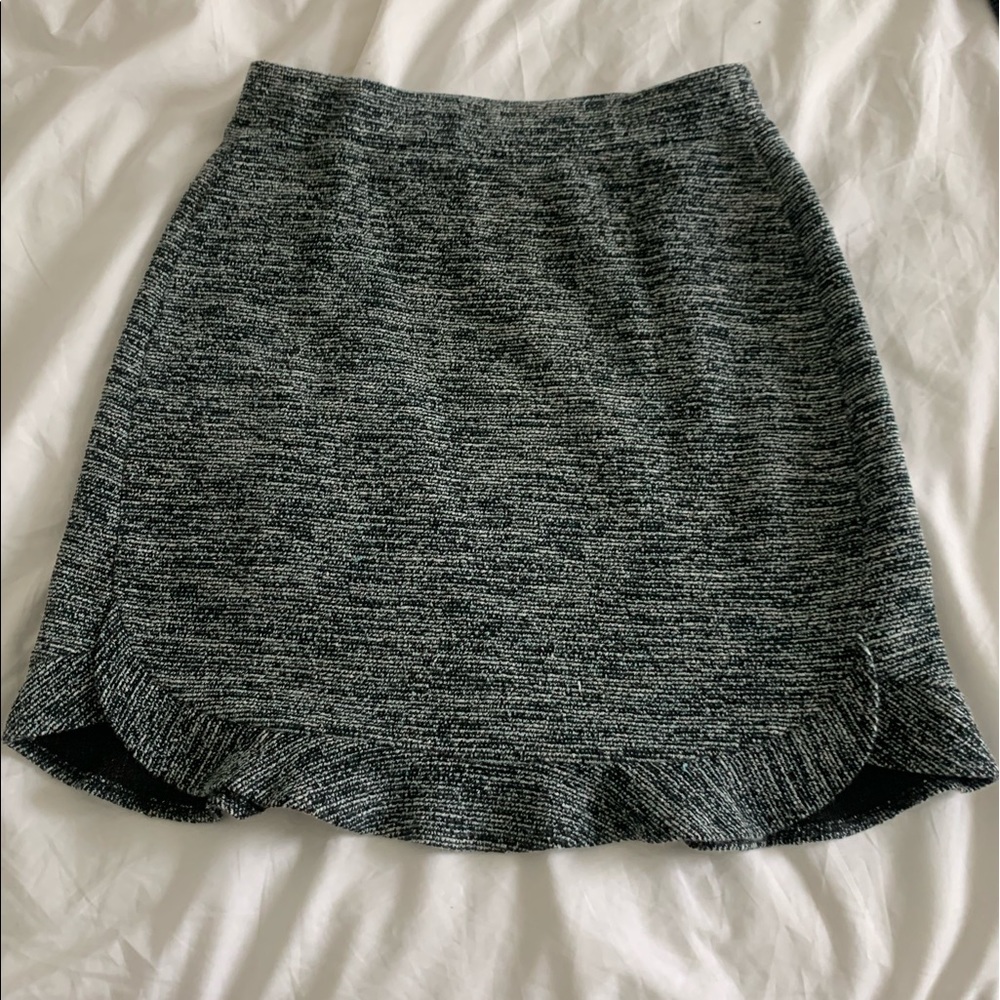 Loft teal black skirt